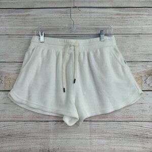 Feat Clothing BlanketBlend 2.5" ButterWashed Shorts Women's Size Large White NEW